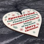 Best Friend Poem Thank You Heart Sign Christmas Decoration