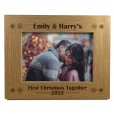 First Christmas Together Gift Wood Frame 1st Christmas Decor