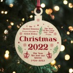 Family Christmas Bauble Wooden Hanging Bauble Christmas Tree