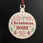 Family Christmas Bauble Wooden Hanging Bauble Christmas Tree