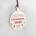 Family Christmas Bauble Wooden Hanging Bauble Christmas Tree