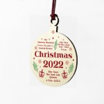 Family Christmas Bauble Wooden Hanging Bauble Christmas Tree