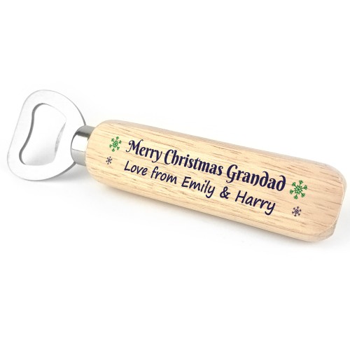 Personalised Christmas Gift For Grandad Novelty Bottle Opener