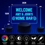 Personalised Bar Sign Neon LED Sign Cocktail Home Pub Man Cave