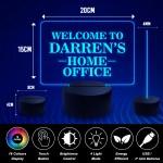 Personalised Home Office Sign Name LED Office Sign