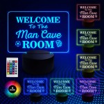 LED Man Cave Sign 16 Colour Light Up Plaque For Boys Room
