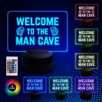 Welcome To The Man Cave Neon LED Plaque Beer Games Room