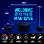 Welcome To The Man Cave Neon LED Plaque Beer Games Room