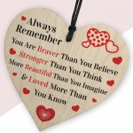 Friendship Gifts Wood Heart Friendship Gift for Her Inspiration