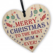 Best Mum Merry Christmas Wooden Tree Decoration Gifts Mum