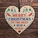 Best Mum Merry Christmas Wooden Tree Decoration Gifts Mum