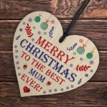 Best Mum Merry Christmas Wooden Tree Decoration Gifts Mum