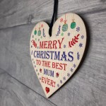 Best Mum Merry Christmas Wooden Tree Decoration Gifts Mum