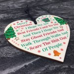 Funny Friendship Gifts Best Friend Sister Gift Wood Heart BFFs