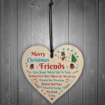 Best Friend Poem Heart Hanging Sign Christmas Gift Friendship