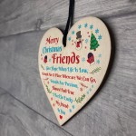 Best Friend Poem Heart Hanging Sign Christmas Gift Friendship