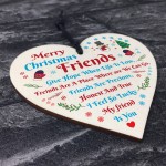 Best Friend Poem Heart Hanging Sign Christmas Gift Friendship