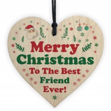 Best Friend Heart Hanging Sign Christmas Decoration Friend Gifts
