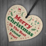 Best Friend Heart Hanging Sign Christmas Decoration Friend Gifts