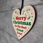 Best Friend Heart Hanging Sign Christmas Decoration Friend Gifts