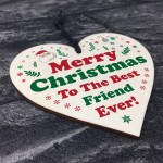 Best Friend Heart Hanging Sign Christmas Decoration Friend Gifts