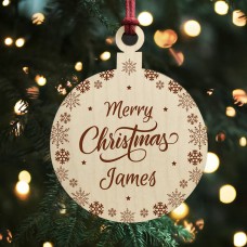 Personalised Christmas Bauble Son Daughter Xmas Tree Decoration