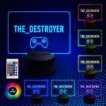 Personalised LED Gaming Name Tag Sign Gamer Tag Gaming Light