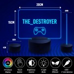 Personalised LED Gaming Name Tag Sign Gamer Tag Gaming Light