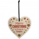 Personalised Merry Christmas From The Dog Funny Novelty Bauble
