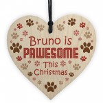 Personalised PAWESOME Dog Christmas Bauble Gift For Dog Lover