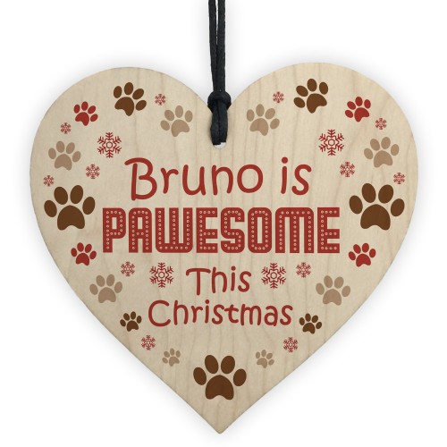 Personalised PAWESOME Dog Christmas Bauble Gift For Dog Lover