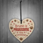 Personalised PAWESOME Dog Christmas Bauble Gift For Dog Lover
