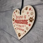 Personalised PAWESOME Dog Christmas Bauble Gift For Dog Lover