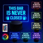 Funny Bar Sign Neon Light Up Sign Plaque Man Cave Home Pub Sign