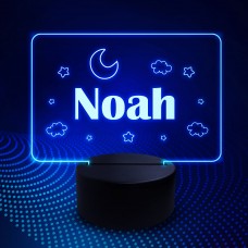 Personalised Bedroom Night Light LED Neon Plaque Gift For Son
