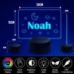 Personalised Bedroom Night Light LED Neon Plaque Gift For Son