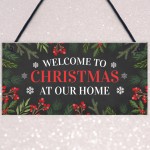 PERSONALISED Christmas Sign SURNAME Novelty Christmas Decoration