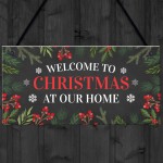 PERSONALISED Christmas Sign SURNAME Novelty Christmas Decoration