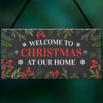 PERSONALISED Christmas Sign SURNAME Novelty Christmas Decoration