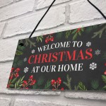 PERSONALISED Christmas Sign SURNAME Novelty Christmas Decoration