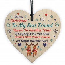 Best Friend Christmas Gift Poem Heart Christmas Decoration Gift