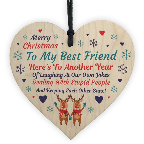 Best Friend Christmas Gift Poem Heart Christmas Decoration Gift