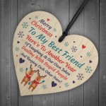 Best Friend Christmas Gift Poem Heart Christmas Decoration Gift