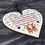 Best Friend Christmas Gift Poem Heart Christmas Decoration Gift
