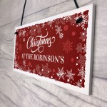 Personalised Christmas Sign 'Surname' Plaque Christmas Decor