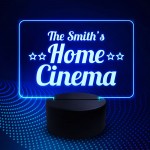 Personalised Home Cinema Room Sign NEON Sign Novelty Cinema Sign