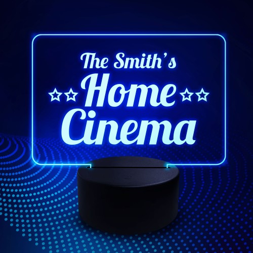 Personalised Home Cinema Room Sign NEON Sign Novelty Cinema Sign