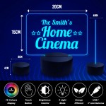 Personalised Home Cinema Room Sign NEON Sign Novelty Cinema Sign