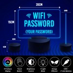 Personalised Wifi Password Home Decor Neon LED Plaque Gift