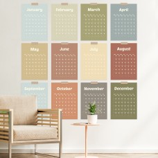 Full Year Montly Wall Planner A3 Calendar Wall Planner Undated